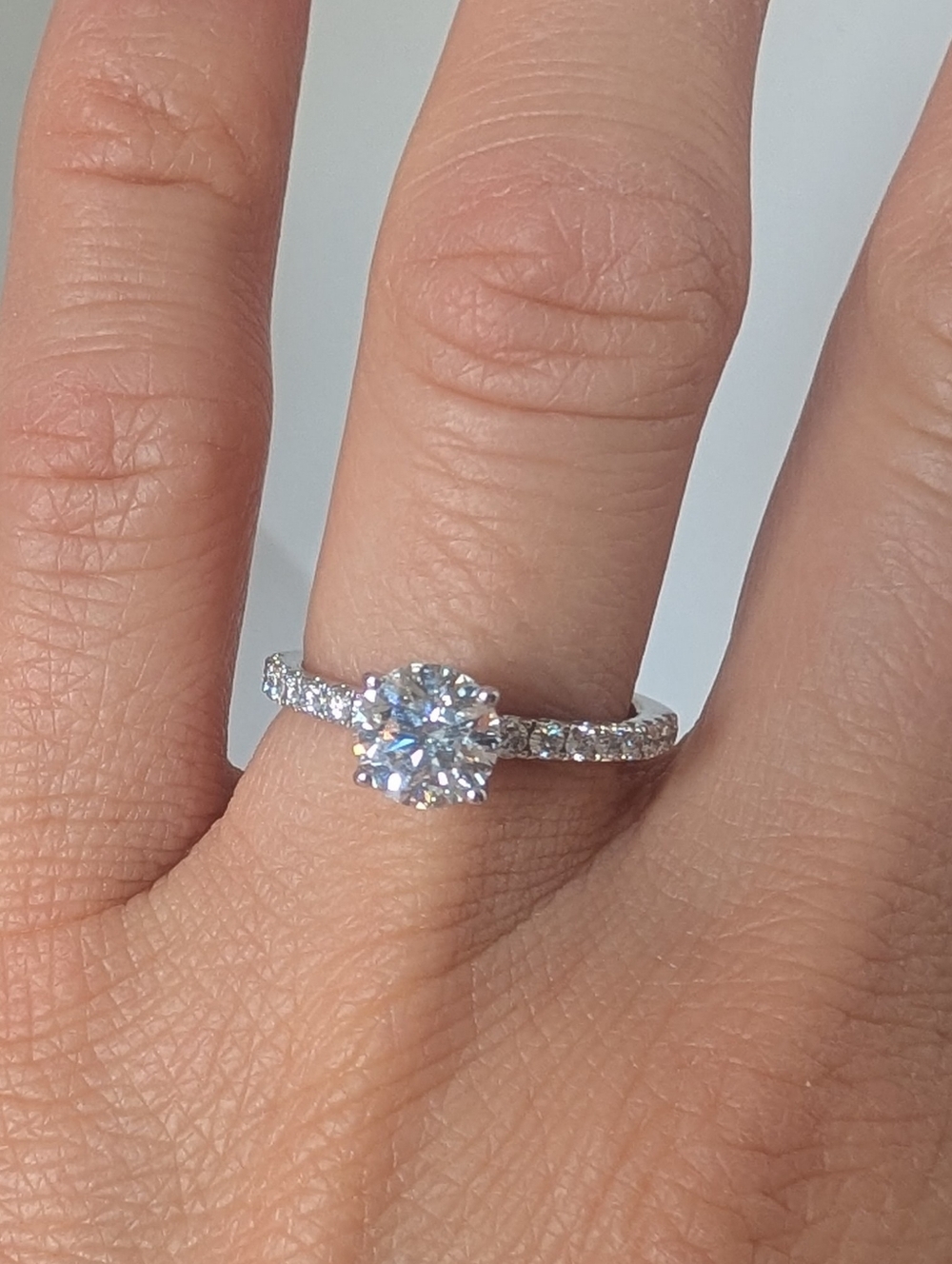 NEW Kay Jewelers 14k White Gold 1.02ctw Lab Created Diamond engagement ring Sz 6 - Picture 9 of 14